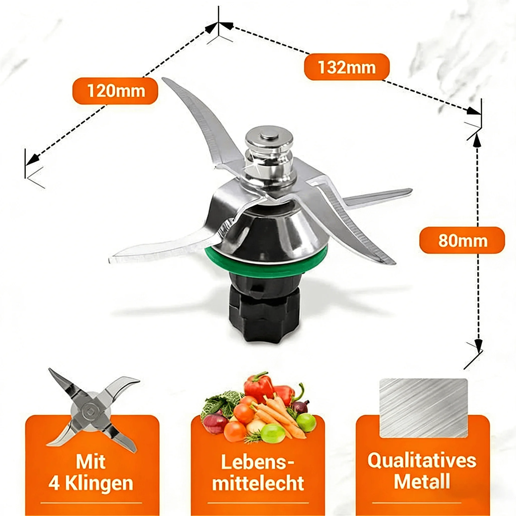 Cuchilla de Repuesto para Mezclar, Compatible con el Procesador de Alimentos Vorwerk Thermomix TM5 TM6 TM7, Accesorios de Cocina