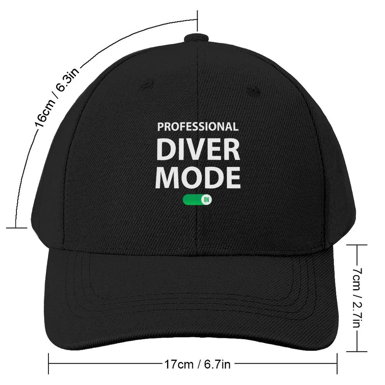 Professional Diver Mode on Funny Professional DiverCap Baseball Cap Hat Beach Sunscreen Thermal Visor Caps Male Women's