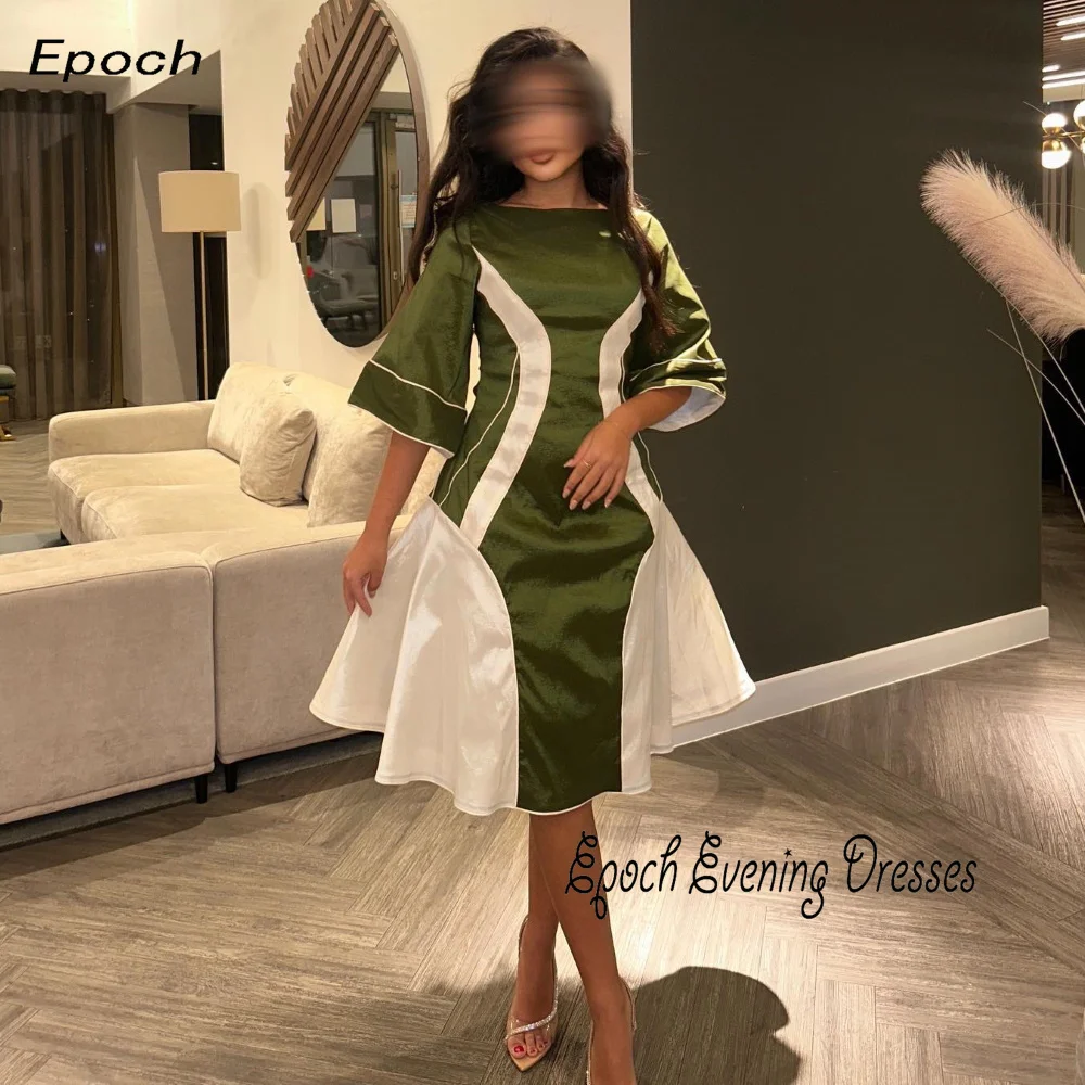 Epoch Mini Evening Dress A-Line  فساتين مناسبة رسمية Elegant High Neck Full Sleeve Cocktail Party Prom Gown For Sexy Women