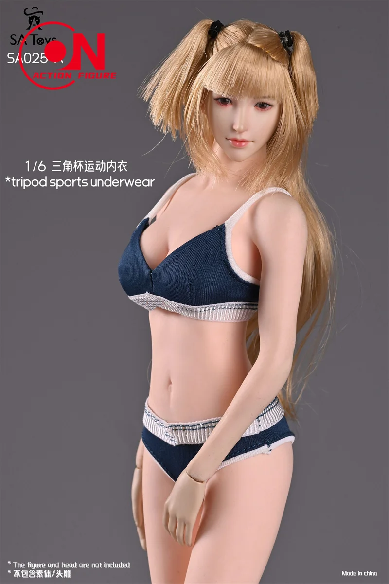 1/6 Scale SAtoys SA025 Tripod Sports Underwear Yoga Vest Underpants Set Fit 12-inch TBL Female Soldier Action Figure Body