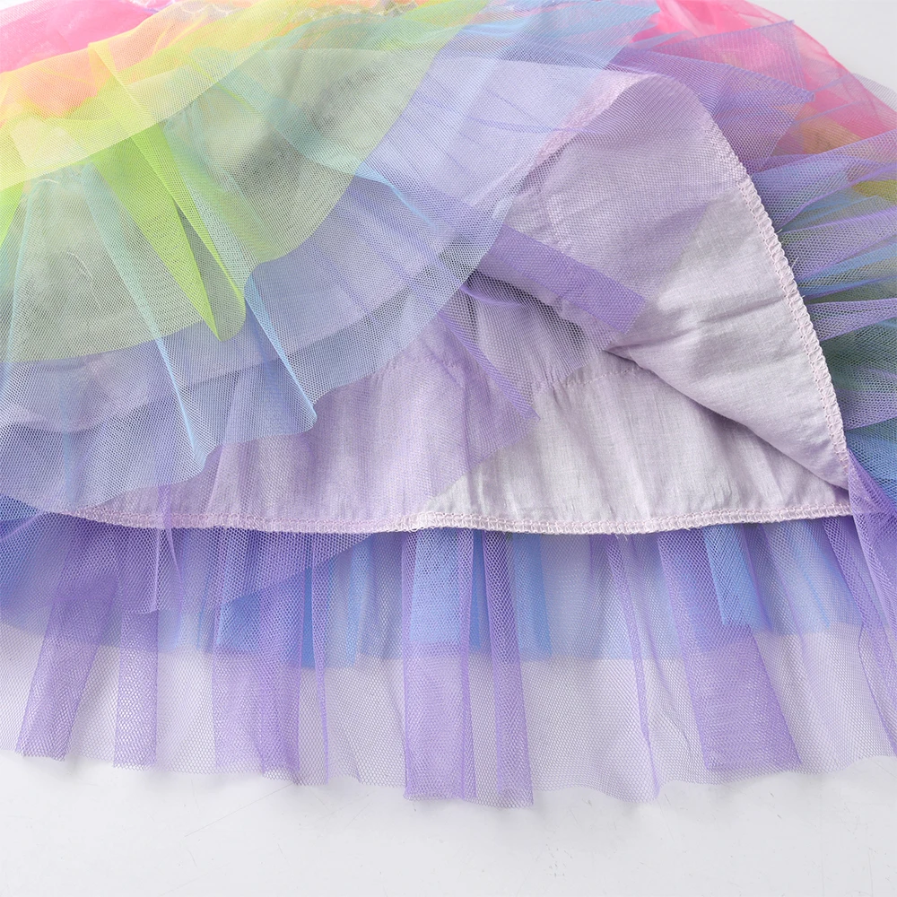 DXTON Kinderkleid für Mädchen, Meerjungfrau, ärmellos, Baby- und Kleinkind-Prinzessinnenkleid, Sommer, Strandurlaub, Kinderkleidung, Mädchen-Mesh-Kleid – Detail 6