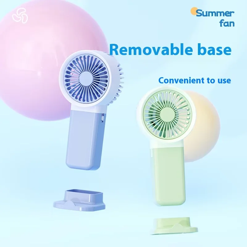 Multi-Color Handheld Small Fan, Easy to Enjoy Cool, Portable Two Colors, Dual-Purpose Desktop