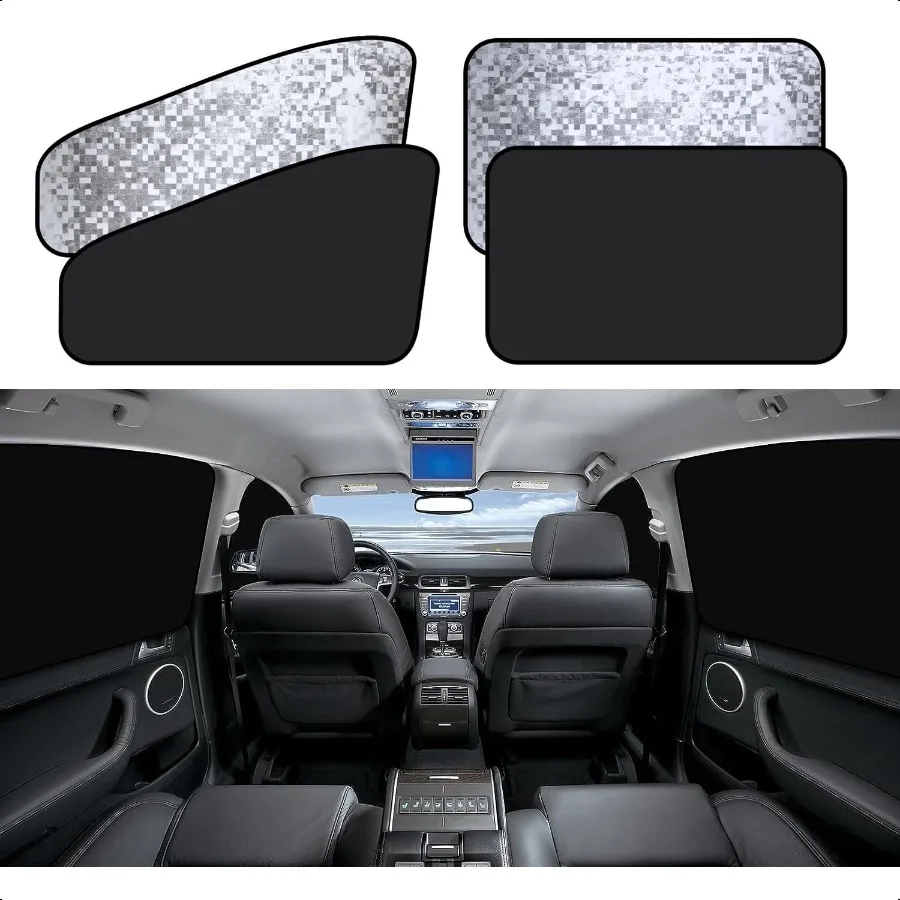 

Солнцезащитный козырек на боковое окно, 4 упаковки, чехлы на окна автомобиля, 99 УФ-блоков, автомобильные шторы, магнитная солнцезащитная козырек на боковое окно, сохраняет охладитель для B