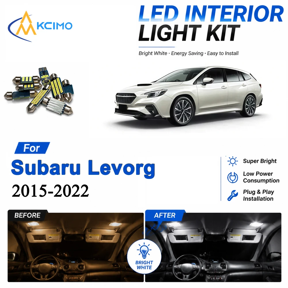 Car Interior Door Trim Panel Light For Subaru Levorg 2015-2022 LED Dome Reading Lamp Auto Lighting Accessories Replacement