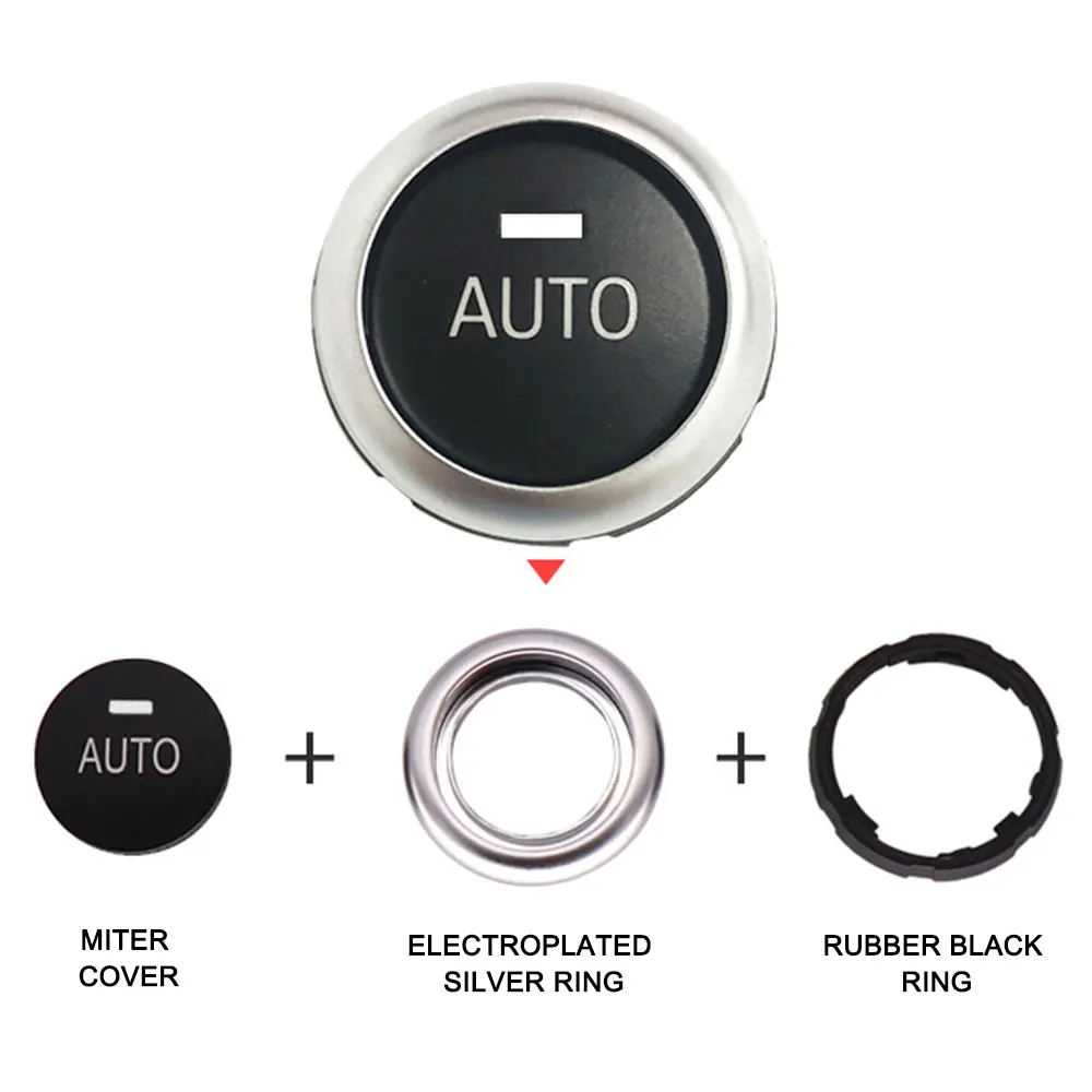 Car Front/Rear Air Conditioner A/C Climate Control Knob Button Cover Replacement For BMW F15 F16 X5 X6 2014-2018 Accessories