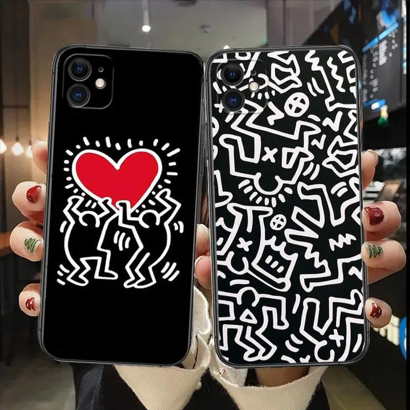 Graffiti Little Man Luxury New TPU Phone Case For Apple IPhone 13 12 11 14 Pro Max Mini XR X XS  Max 15 6 7 8 Plus SE 2020 Cover