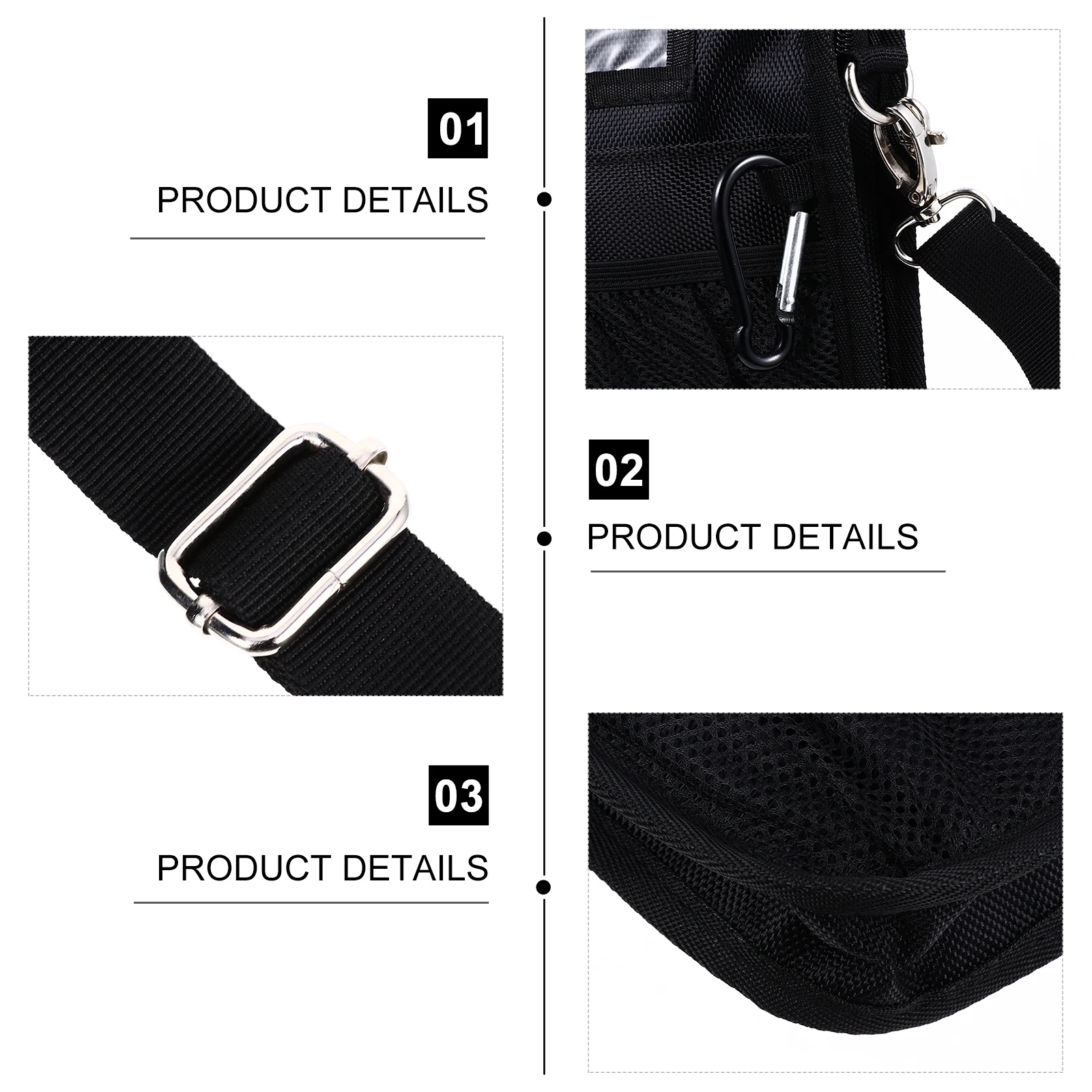 

Waterproof Multi-Compartment Accessories Organizer Bag For Nurses Medical Students Belt Crossbody Mesh Pockets Shoulder Pouch