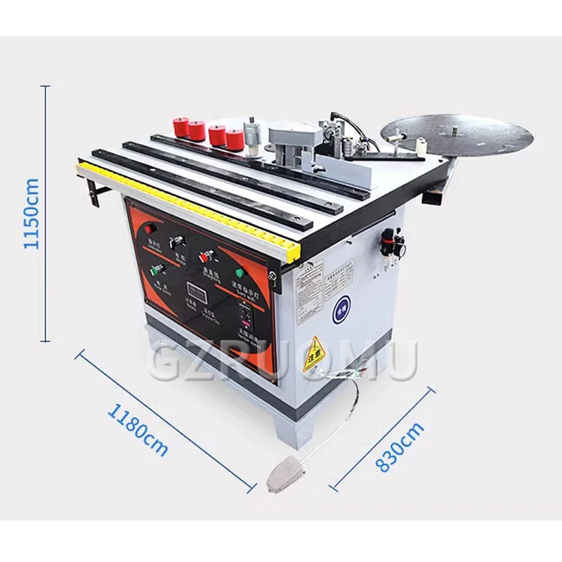 Curved Straight Edge Banding Machine Manual Edge Bander Double Side Gluing Small Home Decoration Board Woodworking Welting 220V