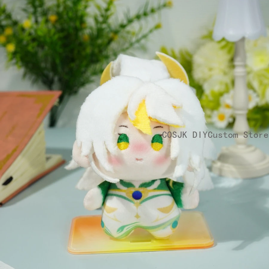 

10CM Anime Zibai Genshin Impact 10CM Kawaii Nunu Body Mini Plush Stuffed Plushie Pendant Cute Figure Keychain Bag Dango Gift