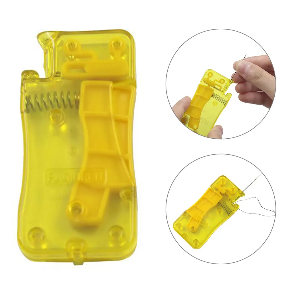 1PC Auto Needle Threader Hand Sewing Threader Hand Machine Stitch Insertion Sewing Automatic Thread Device Household Tools