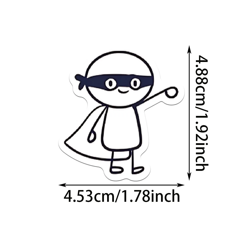 

65PCS Q version of small character painting Stickers Cartoon Cafe Scrapbook Stationery Water DIY Bottle Laptop Decals Sticker