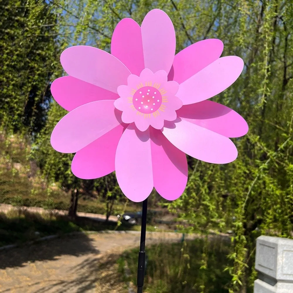 Multistyles Cherry Blossom Windmill Cherry Blossom Colorful Standing Lawn Flower Pinwheel Picnic Decor PVC