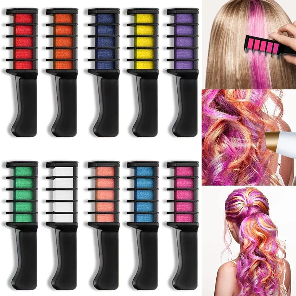 

1pcs Hair Mascara Design Crayons Hair Color Comb Temporary Hair Dye Pencil Mini Chalks Disposable Women Styling Dye Accessories