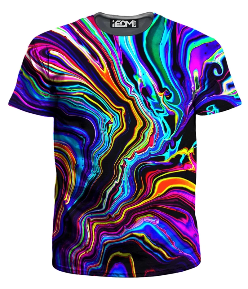 Herren-T-Shirts mit 3D-Druck, buntem Muster, Rundhalsausschnitt, lässig, für Männer und Frauen, Oberteile, übergroße Mode, Kinder-T-Shirts, Kleidung – Detail 4