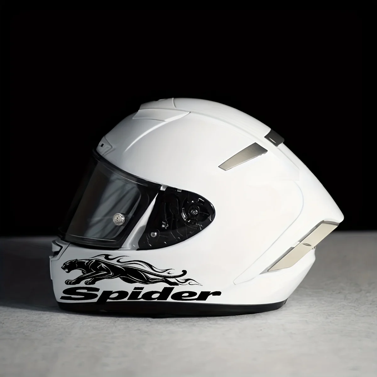 

Черно-красная виниловая водонепроницаемая наклейка на шлем для мотоциклистов с изображением огненного пантера