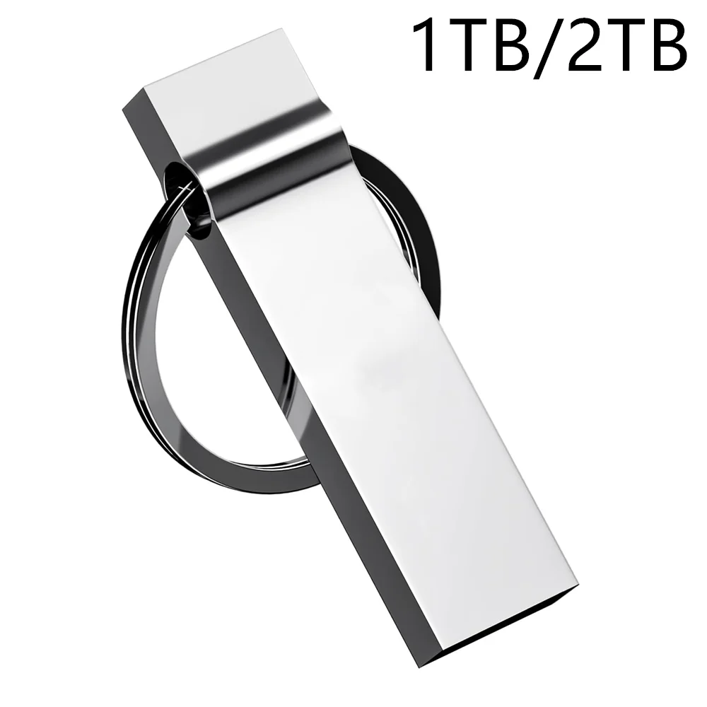 USB Flash Drive stik 2TB 1TB, Flash Drive Stick tahan air Jump 1000GB/2000GB Disk dengan gantungan kunci penyimpanan Data besar untuk komputer/Laptop Thumb Drive