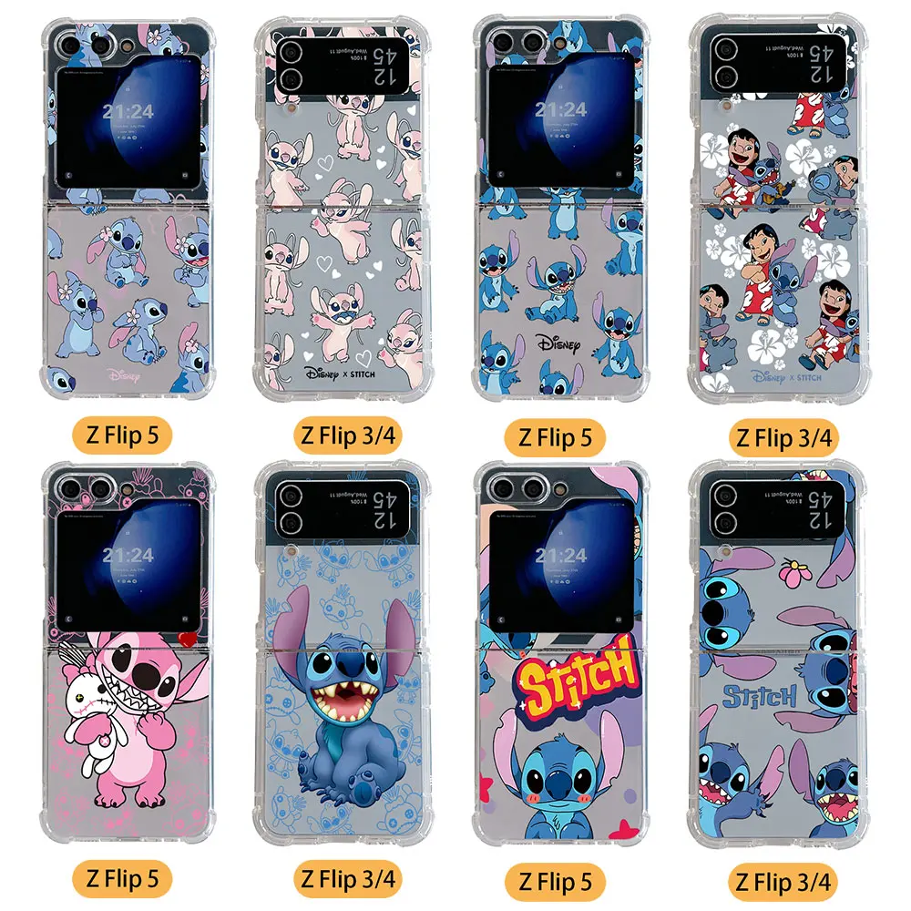 Nouveau dessin animé Disneys point coque de téléphone pour Samsung Galaxy Z Flip 3 4 Z Flip 5 6 Z Fold 4 5G PC couverture arrière souple Anti-chute