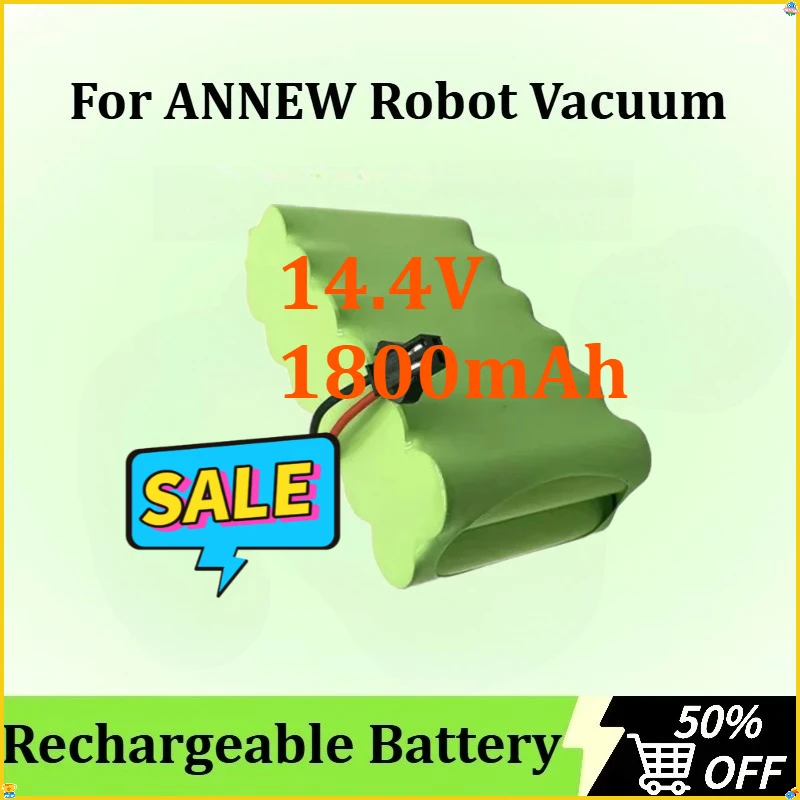 

Ni-MH Rechargeable Battery for ANNEW Robot Vacuum Cleaner Battery Annew 14.4V ANNEW Battery Part 14.4V 1800mAh