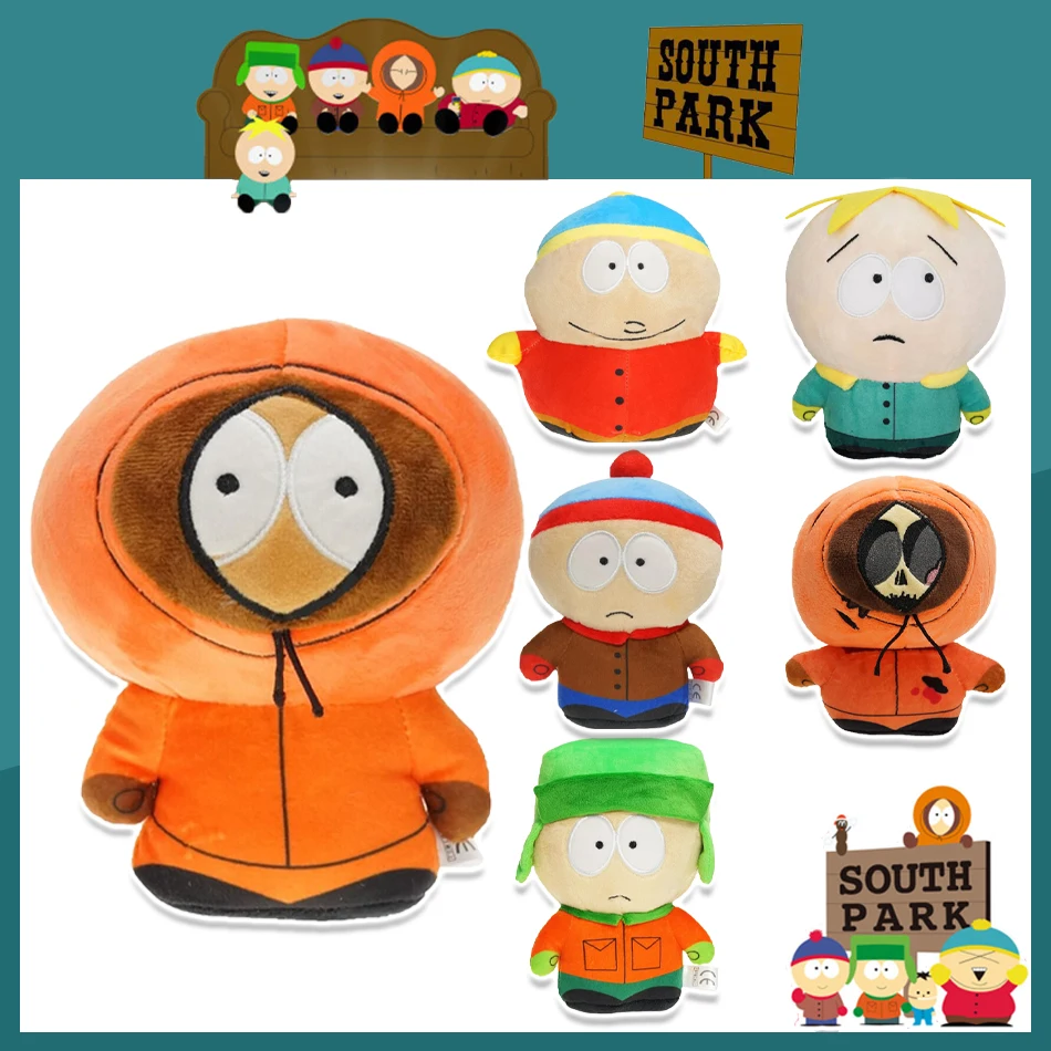 New 20cm Cute Anime South Park Cartman Stan Butters Plush Doll Boys Kids Stuffed Toys For Children Christmas Gifts Throw pillow