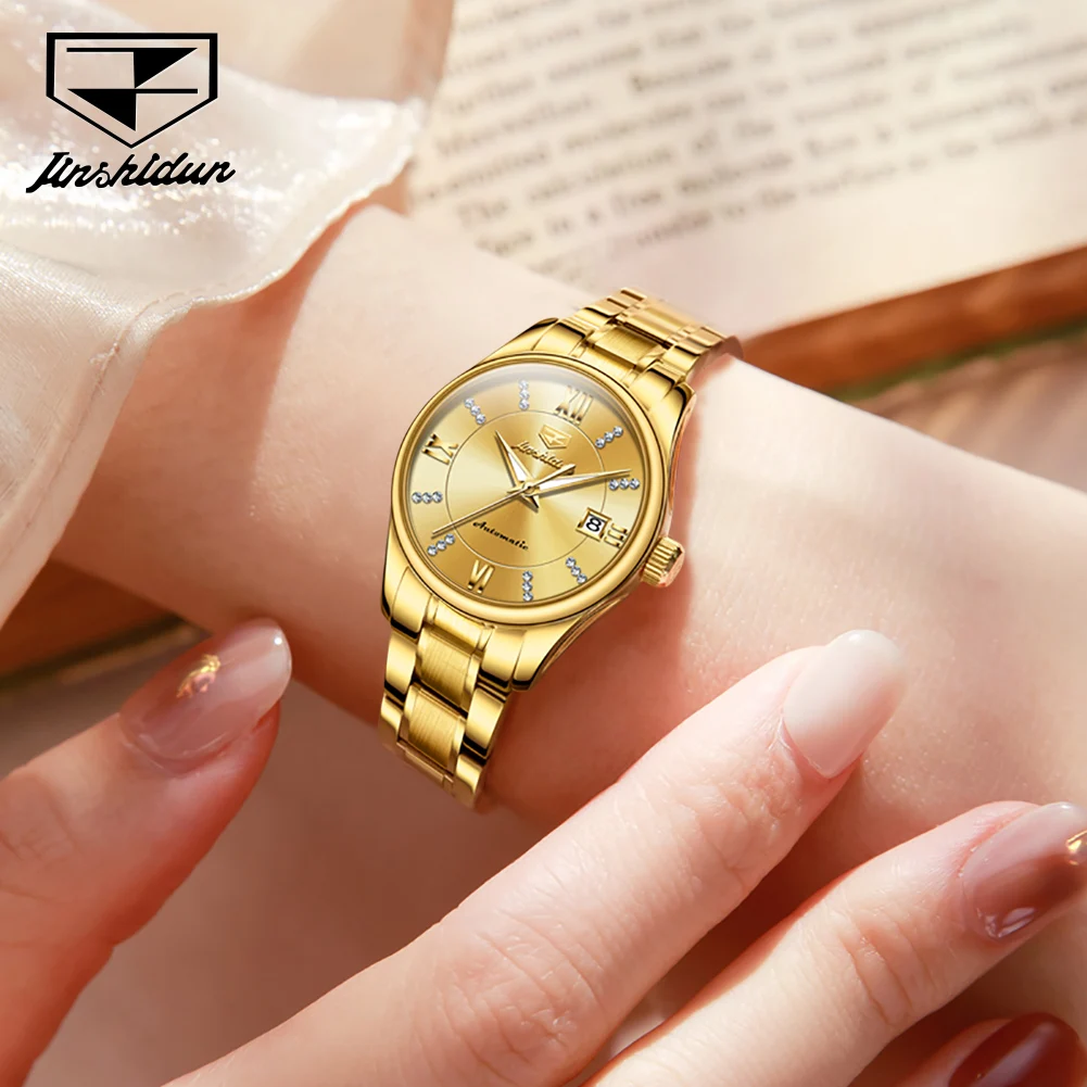 JSDUN High Quality Luxury Women Automatic Mechanical Wrist Watches Elegant Fashion Watch for Women Original Casual Ladies Watch