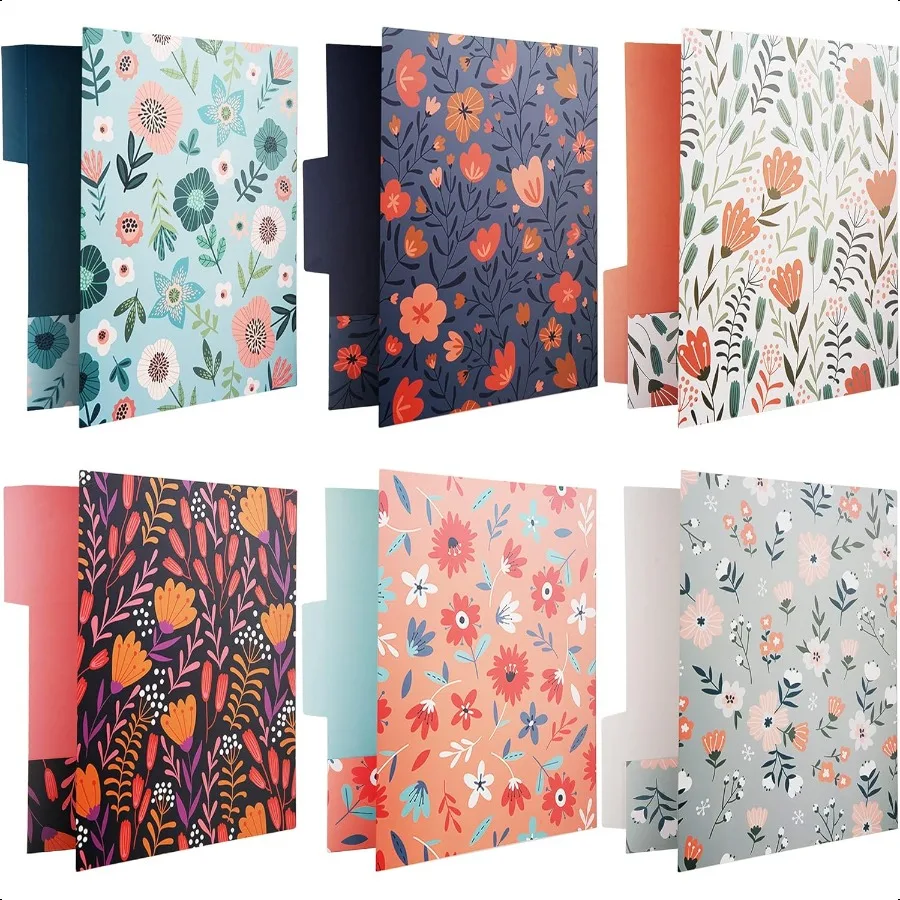 

Decorative File Folders 12Pack Floral File Folders Letter Size 6 Designs