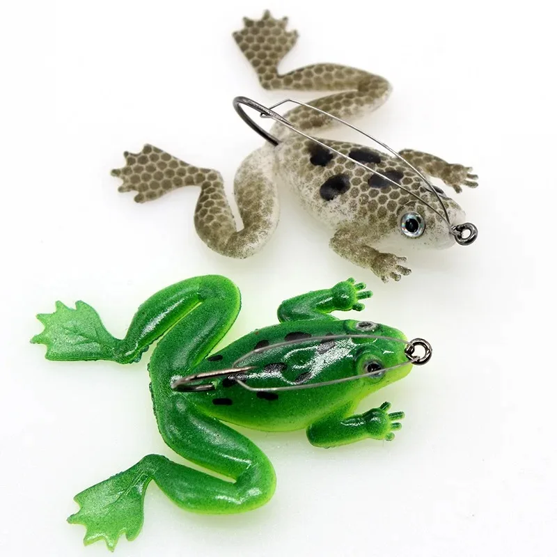 

Frog Bait Fishing Lure 4.5g/6cm Artificial Soft Bait Snakehead Wobbler Spinner Crankbait Engaging Silicone Bait Fishing Tackle