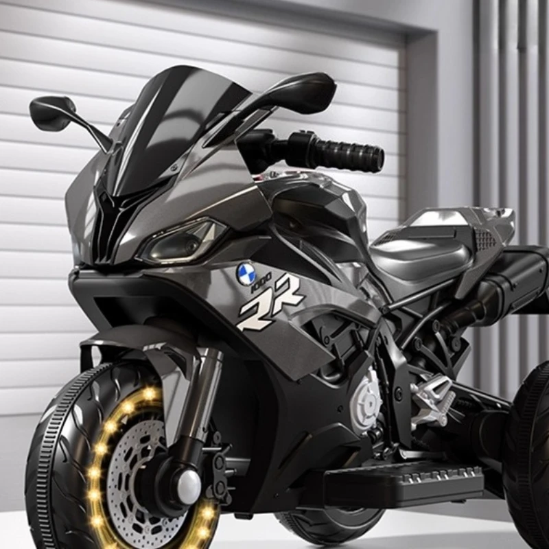 Crianças motocicleta elétrica passeio em carro de brinquedo com bluetooth forte bateria absorção de choque pedal largo anti deslizamento rodas duráveis