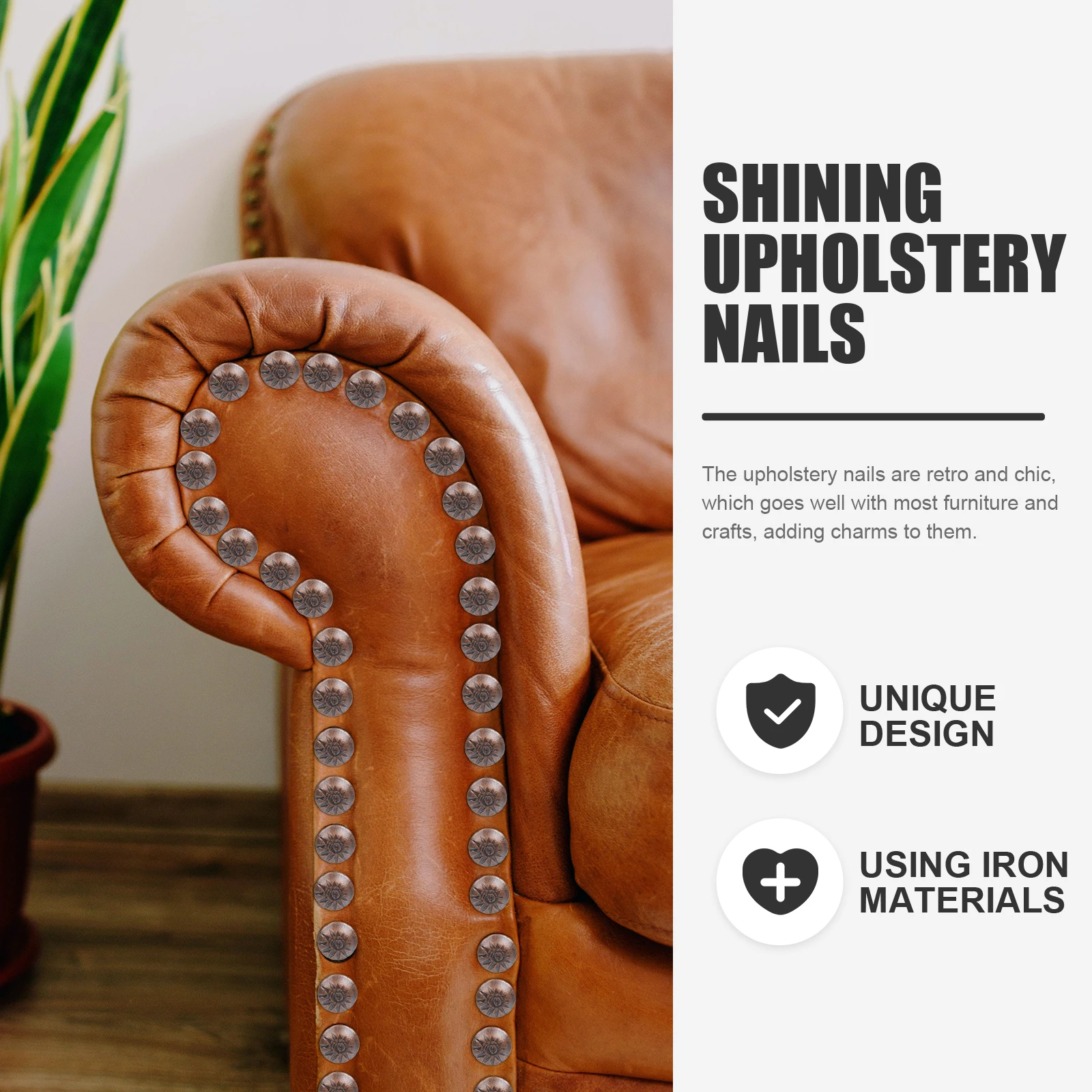 

500pcs Upholstery Nails Tacks Vintage Furniture Tacks Decorative Push Pins For Sofa Headboard Diy Crafts Iron Hard Brads