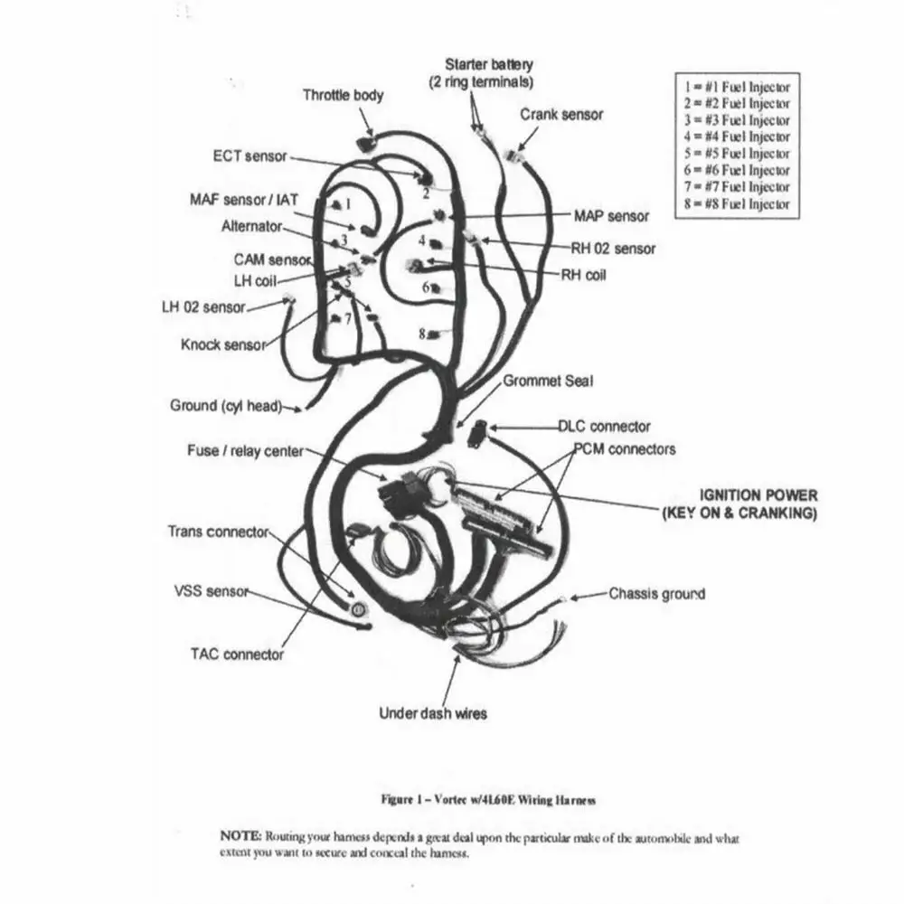 Para 2003-2007 LS LS3 Vortec Unidade de chicote de fios autônomo por fio 4L80E 4.8 5.3 6.0 DBW