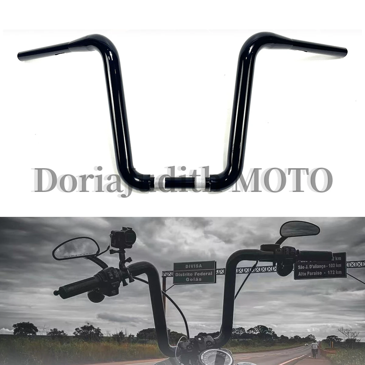 For Harley Dyna Softtail LOW Rider Fat boy street Bob Breakout Custom handlebar Motorcycle 1-1/2