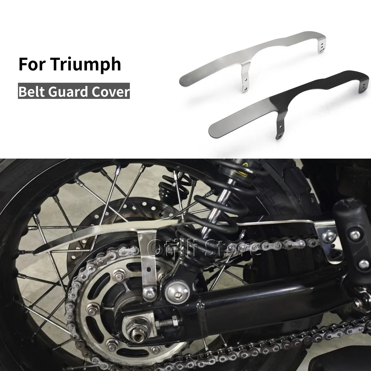 

Motorcycle Chain Guard Protector Belt Chain Decorative Cover For Speed Twin Scrambler 1200 900 Bonneville T100 T120 Thruxton RS