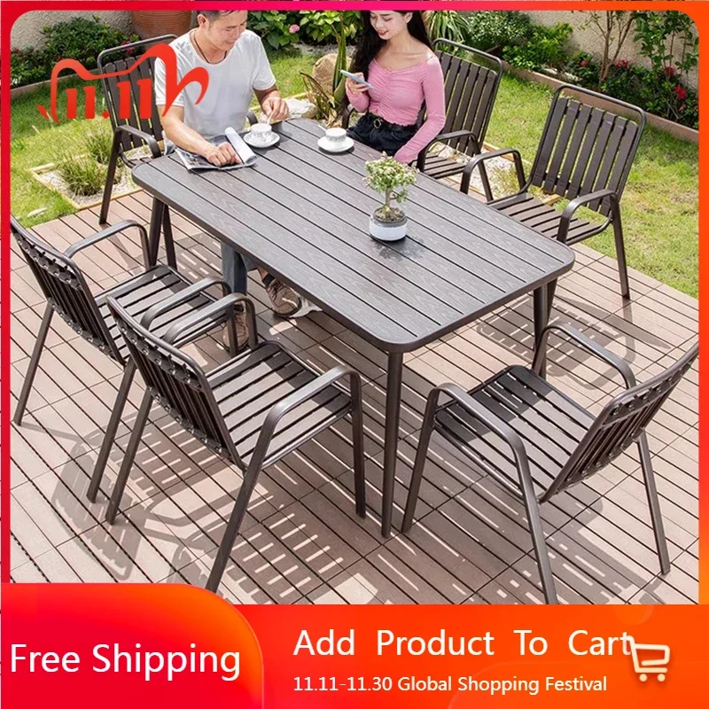 

Garden Balcony Outdoor Tables Modern Luxury Minimalist Armchair Outdoor Tables Backyard Balck Jardin Mobiliario Home Furniture