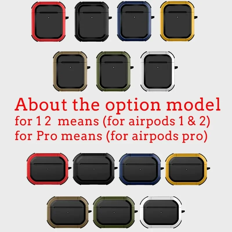 AirPods Pro 1、2、3用の保護ケース,ワイヤレスヘッドフォン用の耐衝撃ケース