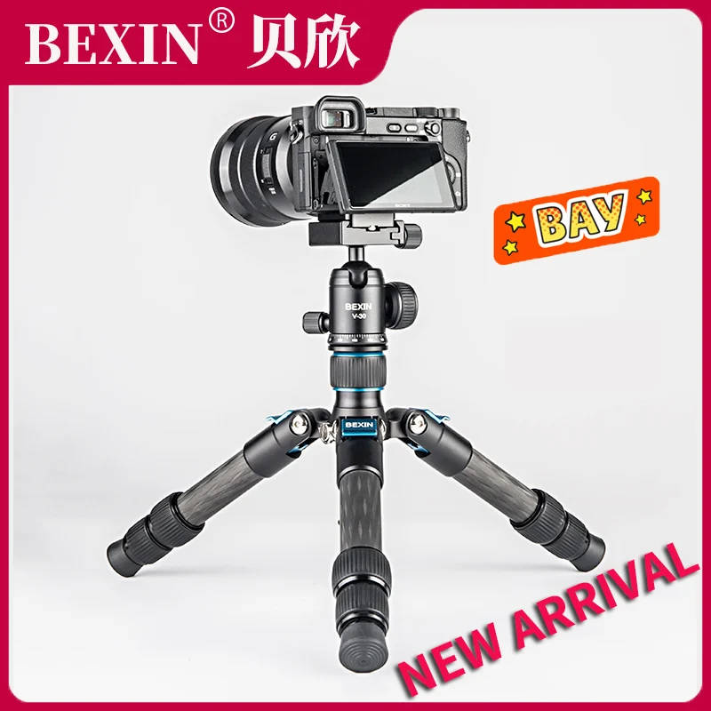 BEXIN New MS28C Portable Tripod Lightweight Travel Stand Tabletop Video Mini Tripode w 360 Degree Ball Head for Camera DSLR SLR