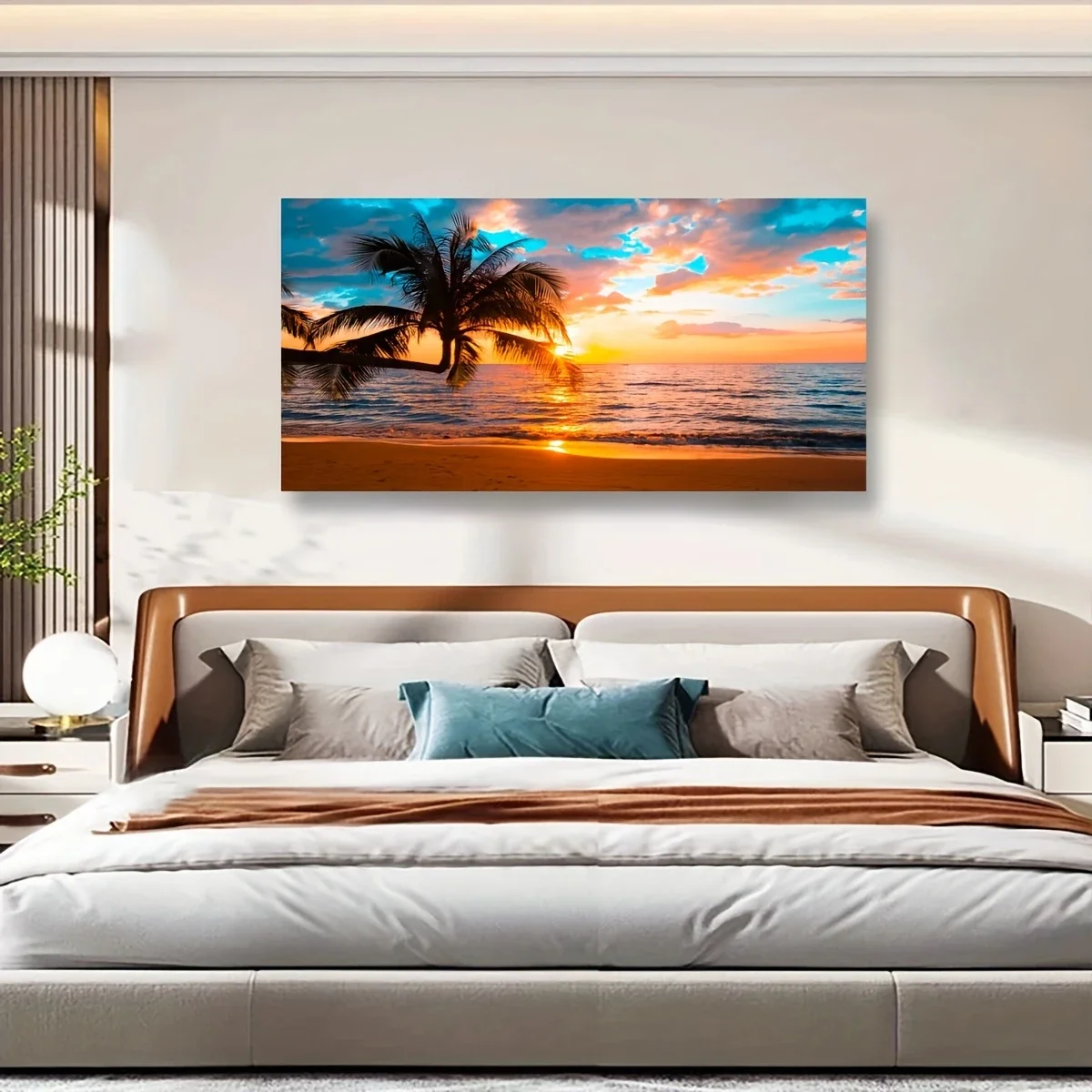 Beach Mural Poster, Natural Coast Decoration Painting, Suitable For Home Decoration, Room Decoration, Bathroom Decor,No Frame