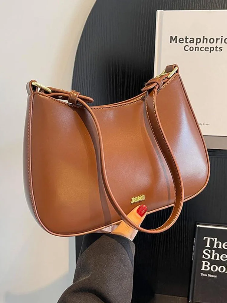 Korean Versatile High-end Women's Red Bags Trendy Simple Letter Single Shoulder Underarm Bag Texture Niche Ladies Crossbody Pack