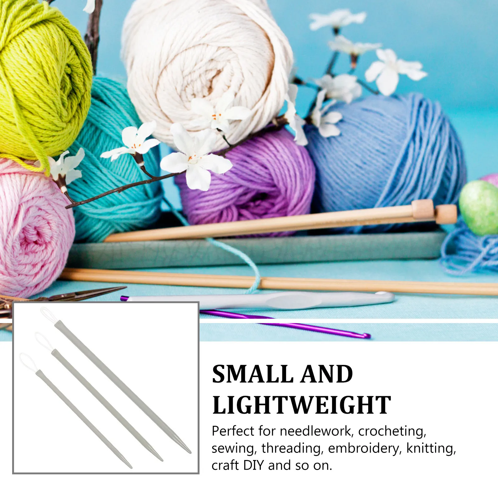 

6Pcs Durable Wool Threader DIY Yarn Needle Sewing Embroidery Knitting Tool Set Sewing Needle Plastic Wool Threader