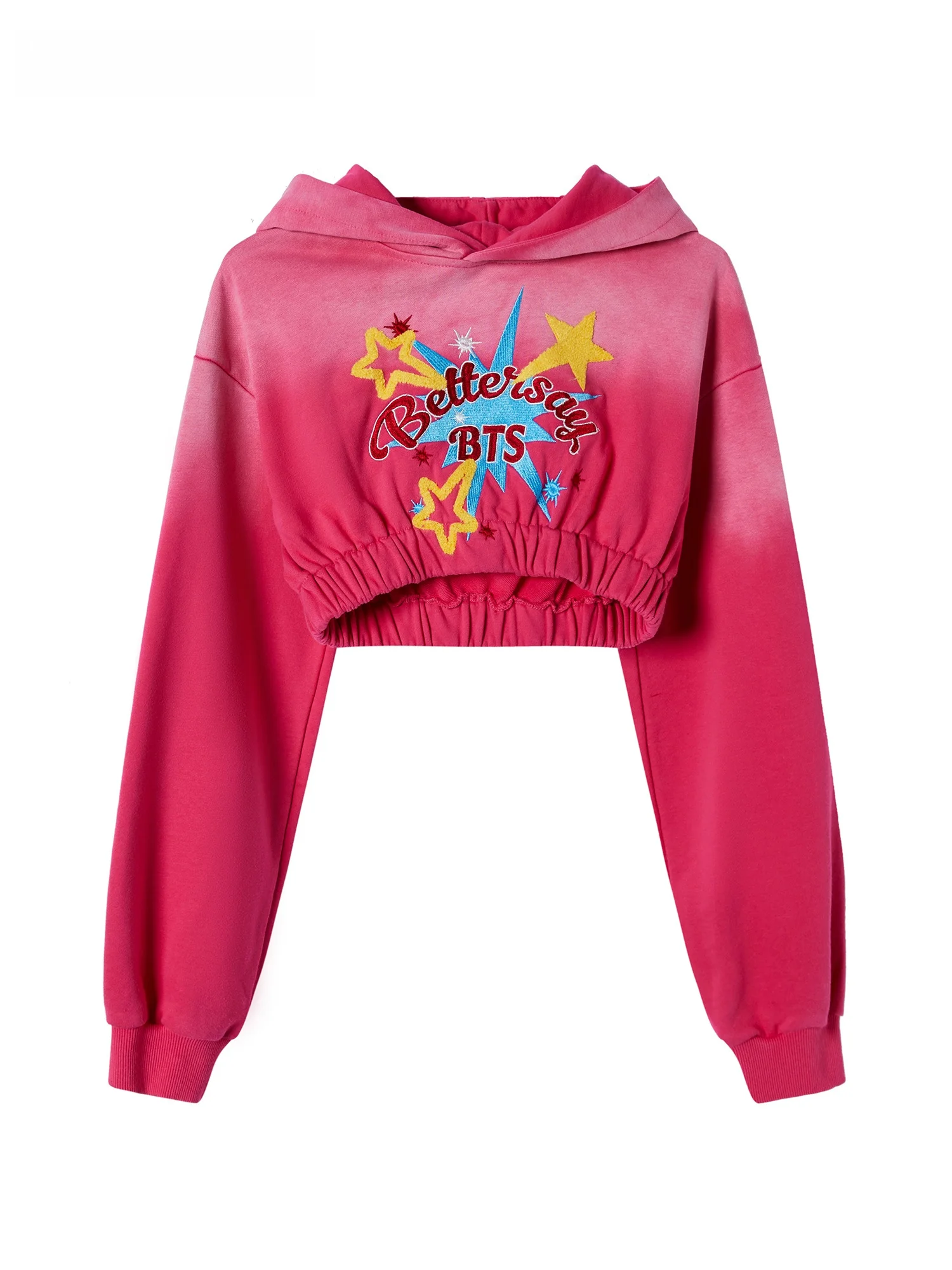 Bluza z kapturem BetterSay w stylu retro z amerykańskim nadrukiem, damska, codzienna, wygodna, mieszanka bawełny i poliestru, długi rękaw...