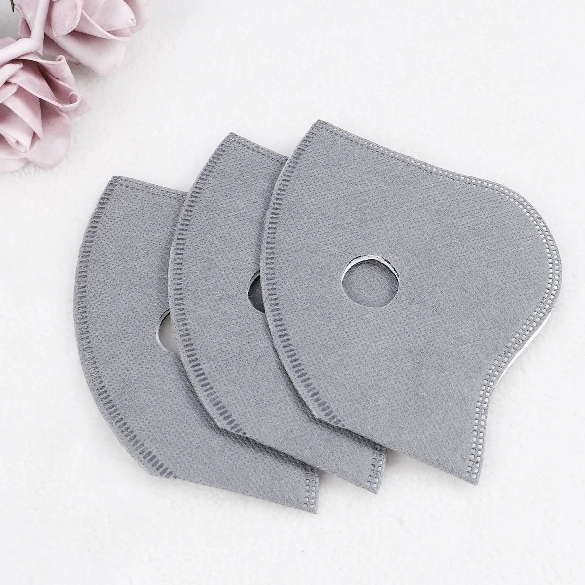 3Pcs Activated Carbon Cycling Mask Ergonomic Curved Design Breathable Ventilation Anti-Pollution Anti-Odor Outdoor Racing Bike