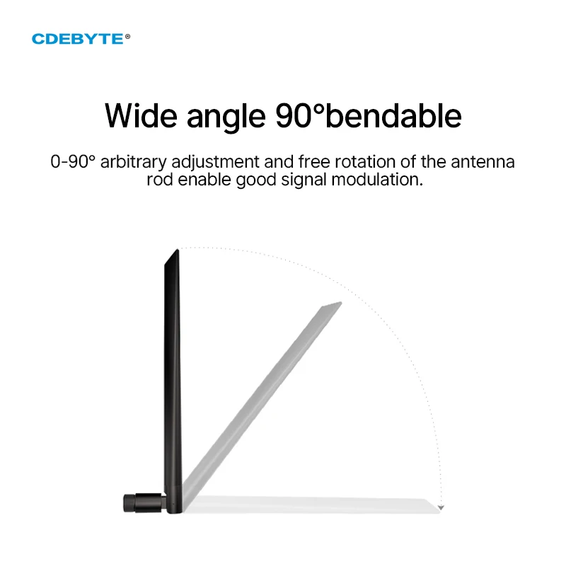 2 Pçs/lote 2.4G 5.8G CDEBYTE Antena de Borracha SMA-J Interface 2dBi Para Módulo Sem Fio Indústria Inteligente 2.4G Série de Borracha