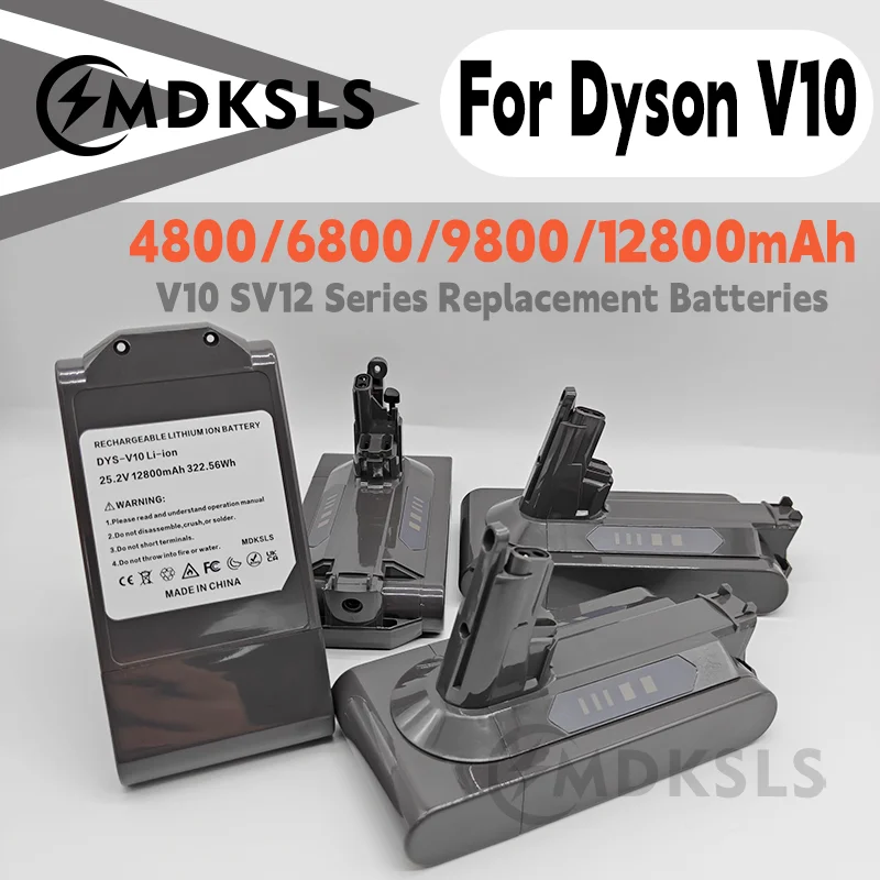 For Dyson V10 4800-12800mAh 25.2V battery For Dyson SV12 Battery Absolute Animal Li-ion Vacuum Cleaner Rechargeable BATTERY SV12