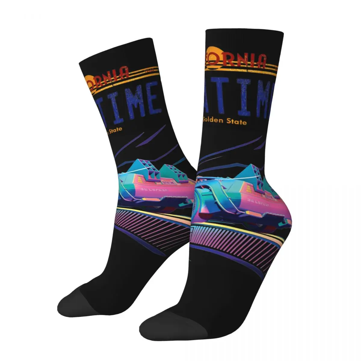 Back To The Future Socks Men Women Fashion Socks Novelty Spring Summer Autumn Winter Middle Tube Socks Gifts