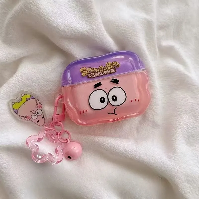 เคสลายการ์ตูนสพันจ์บ็อบสุดน่ารักสำหรับ AirPods Pro3 Pro2 Pro 4 3 2 1 เคสป้องกันหูฟังสำหรับ Airpods Pro2