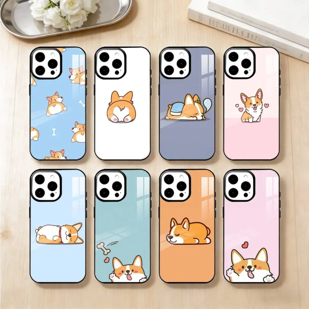

Cute Corgi Animal Puppy Cartoon Phone Case For iPhone17,16,15,14,13 Plus,Pro Max Magnetic For Magsafe Wireless Charging