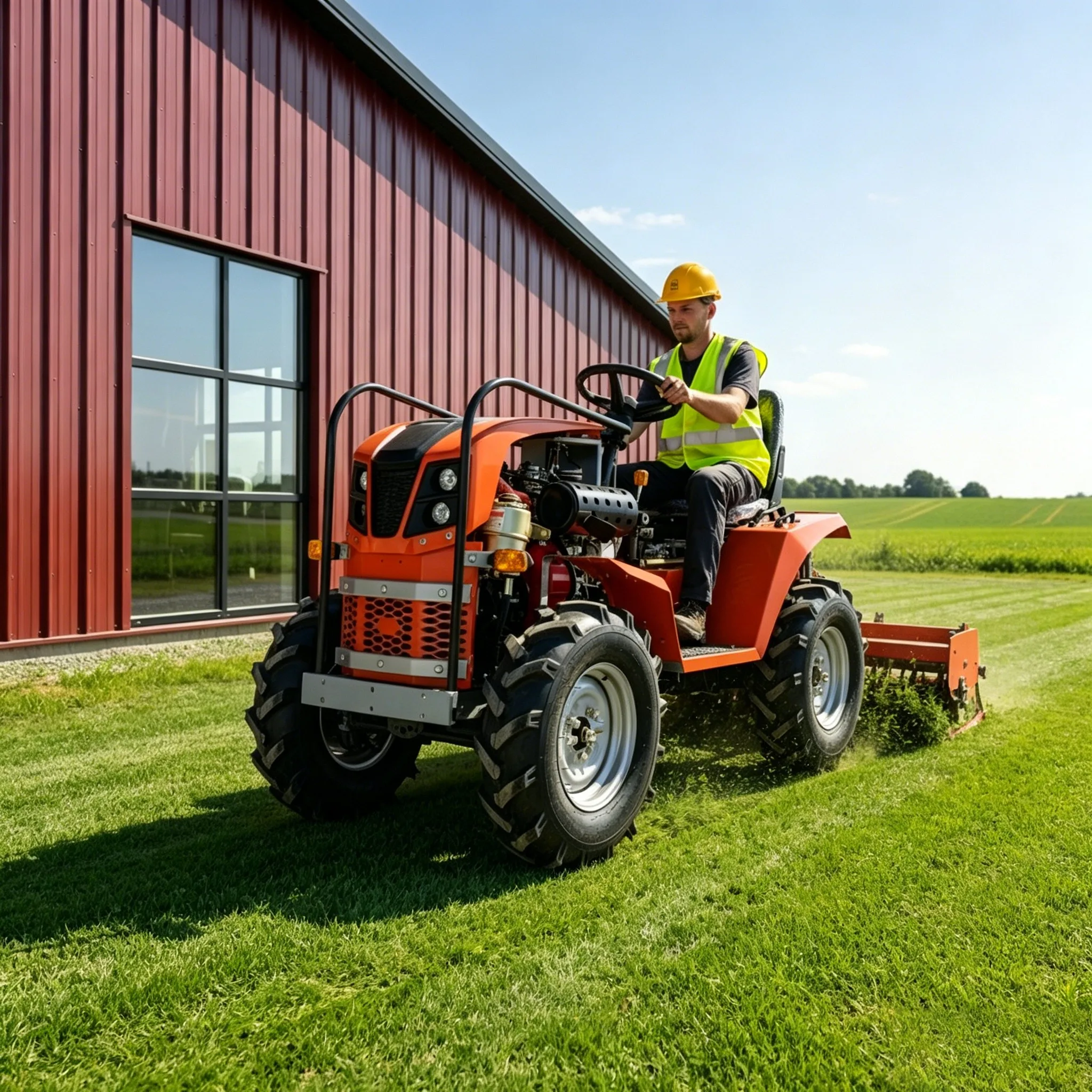 

Easy Operation Diesel Wheeled Farm Tractor Equipped Working PTO, Compatible Multi-functional Attachments Implements for Daily Fa