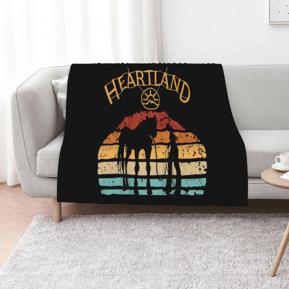 Heartland Throw Blanket Kid'S for winter for sofa Soft Plush Plaid Thin Large Blankets