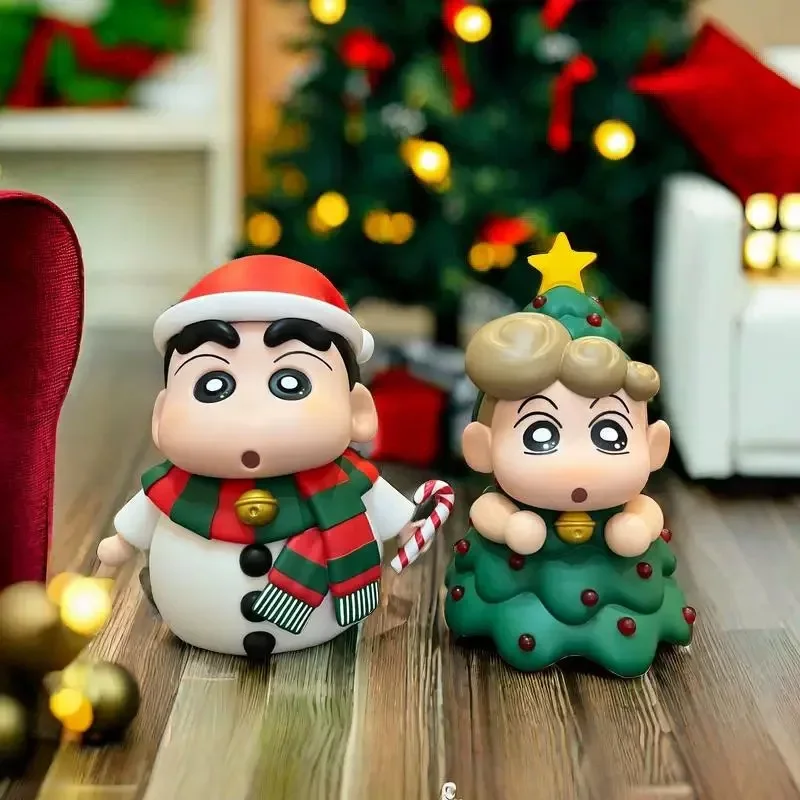 Figurines d'action de Noël Anime, Kendnosuke Nohara, Crayon Shin-chan Himawari Figurine, 12cm, Collection PVC, Décoration mignonne, Modèle Cadeau