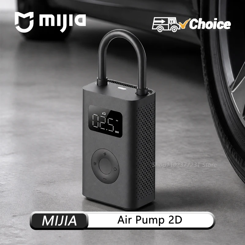 NEW MIJIA Air Pump 2D 25% Speed Boost Portable Electric Air Compressor Treasure 150PSI Type-C LED Multitool Inflator CN