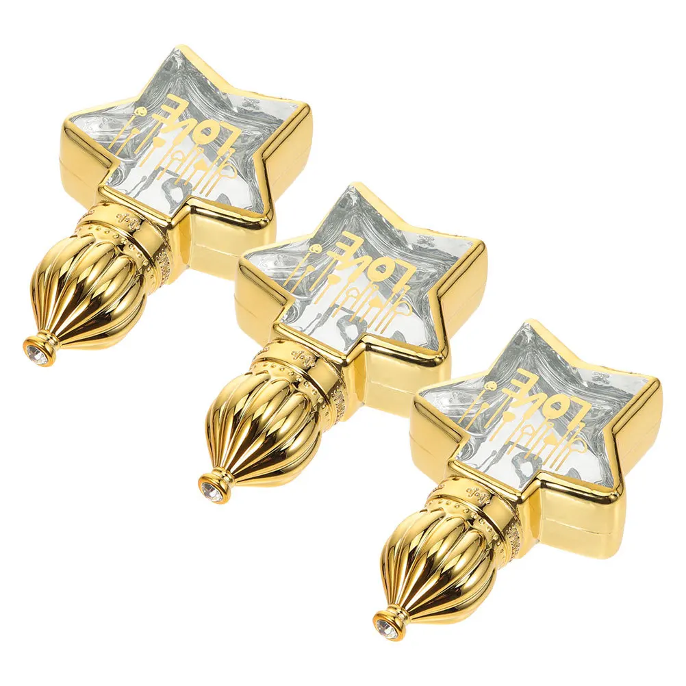 

3Pcs Essential Oil Roller Bottles Star Shaped Empty Glass Bottles Leakproof for Perfume Travel Use Essential Oil Rollers