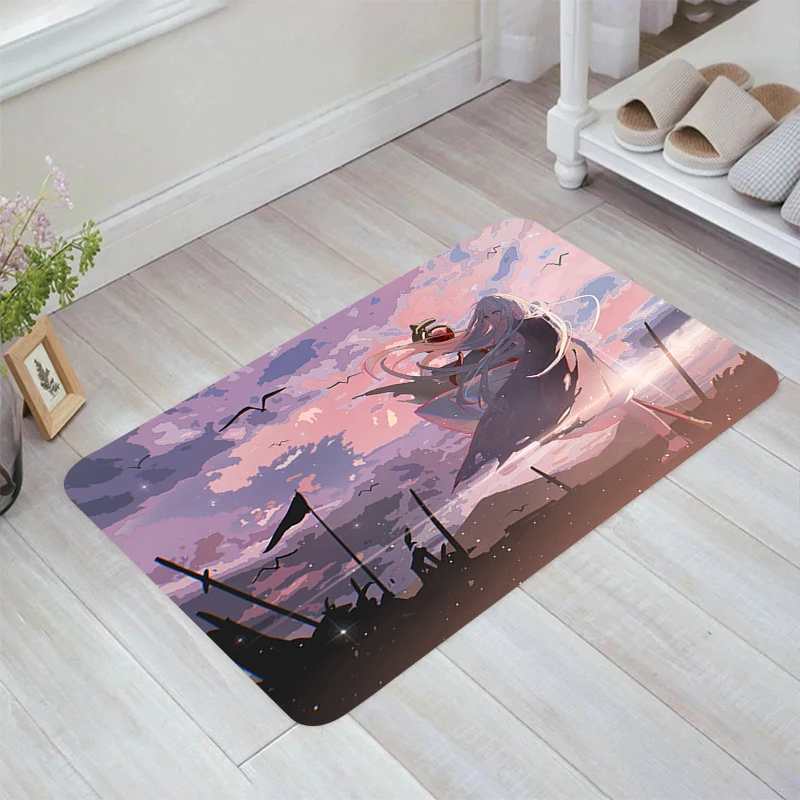 

Frieren Anime Girl Floor Mat Carpet Entrance of House Rugs Kitchen Rug Room Mats Balcony Home Carpets Foot Doormat Door Bathroom